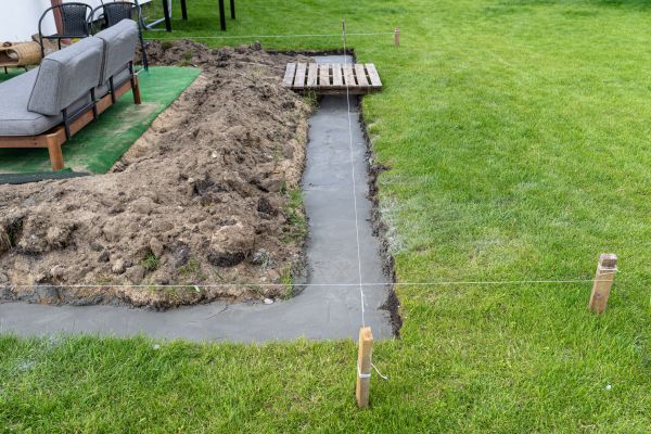 Cement Footer Installation in Foley